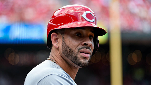 ST. LOUIS, MO - JUNE 11: Cincinnati Reds left fielder Tommy Pham (28) during a game between the Cincinnati Reds and the St. Louis Cardinals on June 11, 2022, at Busch Stadium in St. Louis MO