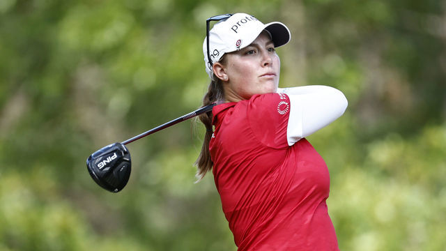SOUTHERN PINES, NORTH CAROLINA - JUNE 03: Jennifer Kupcho plays her tee shot on the 12th hole during the second round of the 77th U.S. Women's Open at Pine Needles Lodge and Golf Club on June 03, 2022 in Southern Pines, North Carolina.