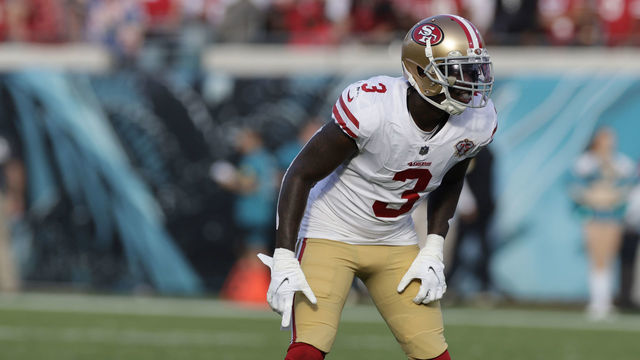 JACKSONVILLE, FL - NOVEMBER 21: San Francisco 49ers safety Jaquiski Tartt (3) during the game between the San Francisco 49ers and the Jacksonville Jaguars on November 21, 2021 at TIAA Bank Field in Jacksonville, Fl.