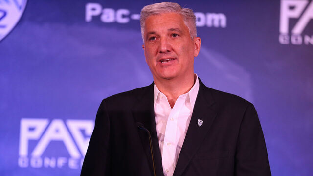 HOLLYWOOD, CA - JULY 27: PAC-12 Commissioner George Kliavkoff during the Pac-12 Football Media Day on July 27, 2021, at the W Hotel in Hollywood, CA.