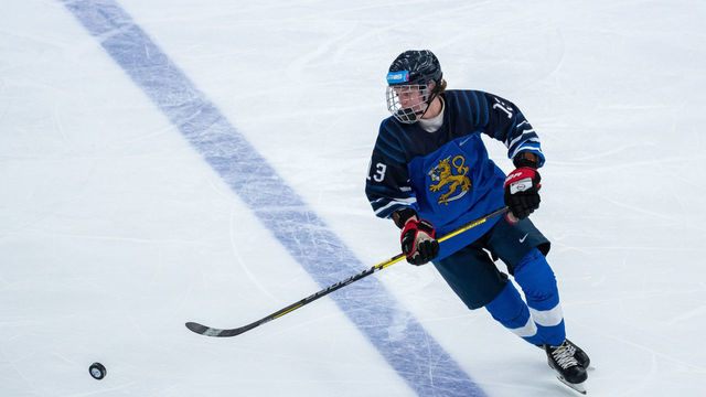 LAUSANNE, SWITZERLAND - JANUARY 20: #13 Joakim Kemell of Finland in action during Men's 6-Team Tournament Preliminary Round - Group A Game between Finland and Switzerland of the Lausanne 2020 Winter Youth Olympics on January 20, 2020 in Lausanne, Switzerland.
