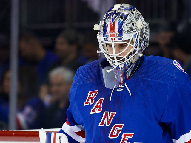 NEW YORK, NY - JUNE 03: New York Rangers Goaltender Igor Shesterkin (31) is pictured during the first period of game 2 of the NHL Stanley Cup Eastern Conference Finals between the Tampa Bay Lightning and the New York Rangers on June 3, 2022 at Madison Square Garden in New York, NY.