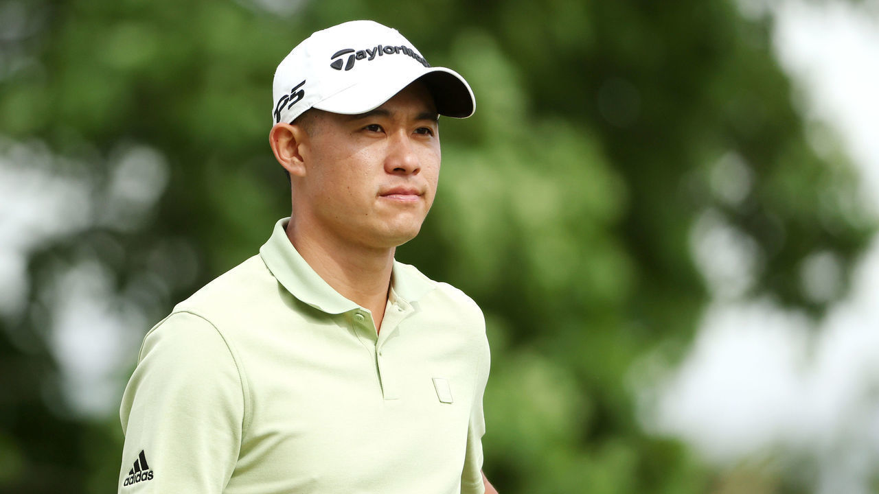 BROOKLINE, MASSACHUSETTS - JUNE 18: Collin Morikawa of the United States looks on from the sixth hole during the third round of the 122nd U.S. Open Championship at The Country Club on June 18, 2022 in Brookline, Massachusetts.