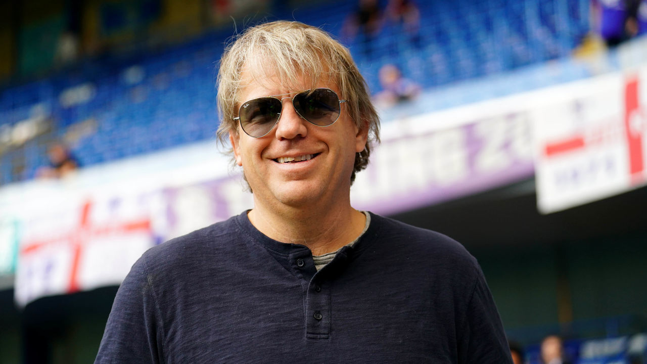 Prospective Chelsea owner Todd Boehly on the pitch after the Premier League match at Stamford Bridge, London. Picture date: Sunday May 22, 2022.