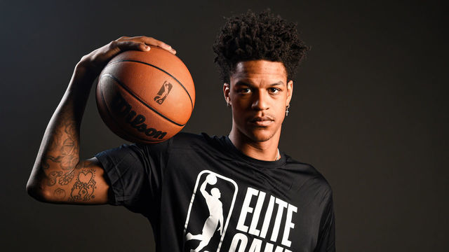 CHICAGO,IL - MAY 15: G League Prospect, Shareef O'Neal poses for a portrait during the 2022 G League Elite Camp on May 15, 2022 in Chicago, Illinois. Mandatory Copyright Notice: Copyright 2022 NBAE