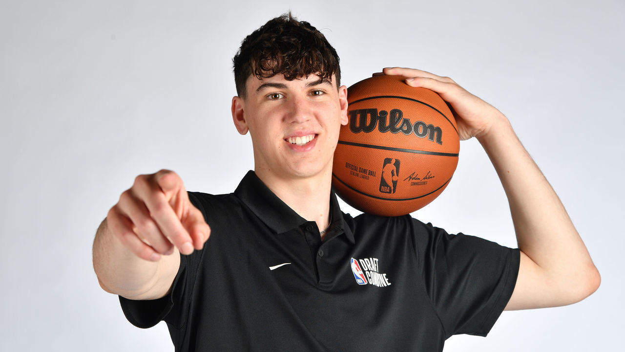 CHICAGO,IL - MAY 17: NBA Prospect, Jake LaRavia poses for a portrait during the 2022 NBA Draft Combine Circuit on May 17, 2022 in Chicago, Illinois. Mandatory Copyright Notice: Copyright 2022 NBAE