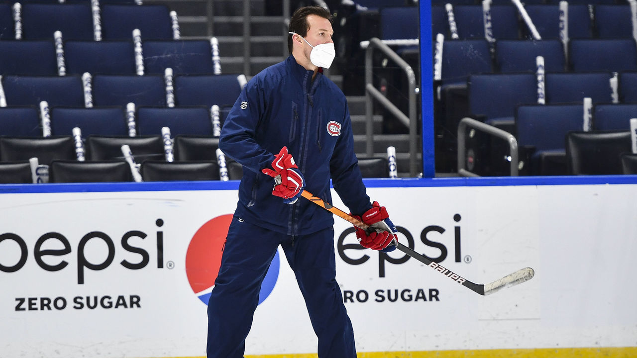 TAMPA, FLORIDA - JUNE 28: Assistant coach Luke Richardson of the Montreal Canadiens attends practice before Game One of the 2021 Stanley Cup Final against the Tampa Bay Lightning at Amalie Arena on June 28, 2021 in Tampa, Florida.