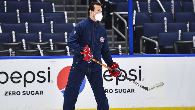 TAMPA, FLORIDA - JUNE 28: Assistant coach Luke Richardson of the Montreal Canadiens attends practice before Game One of the 2021 Stanley Cup Final against the Tampa Bay Lightning at Amalie Arena on June 28, 2021 in Tampa, Florida.