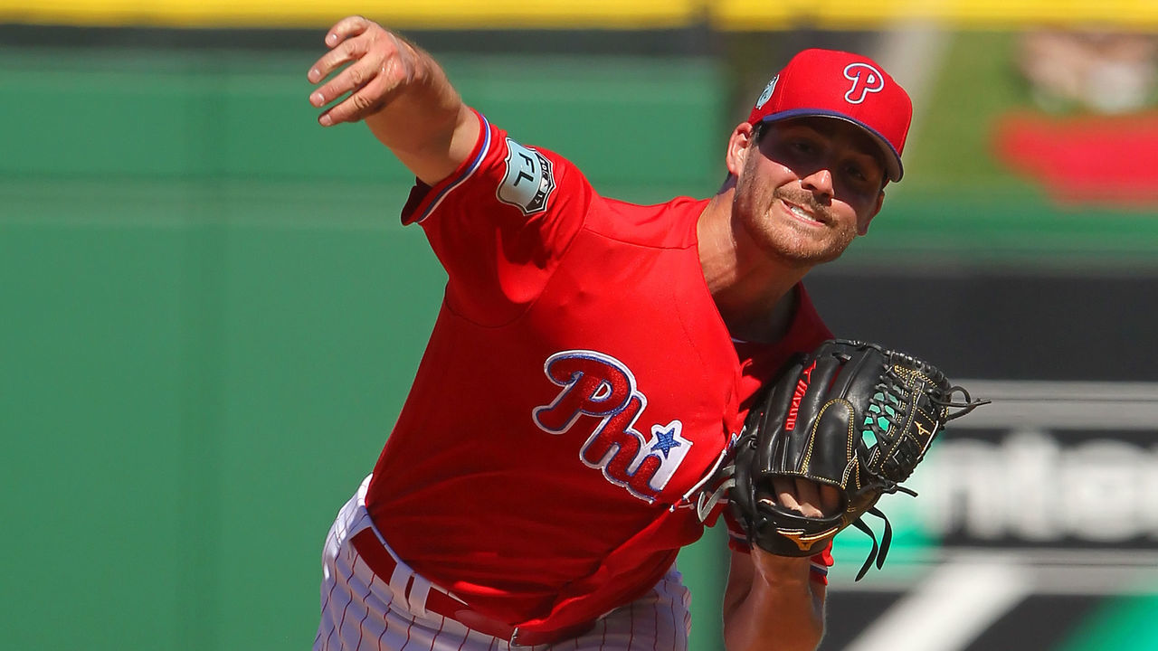 CLEARWATER, FL - FEBRUARY 25: Mark Appel (66) of the Phillies delivers a pitch to the plate during the spring training game between the New York Yankees and the Philadelphia Phillies on February 25, 2017 at Spectrum Field in Tampa, Florida.