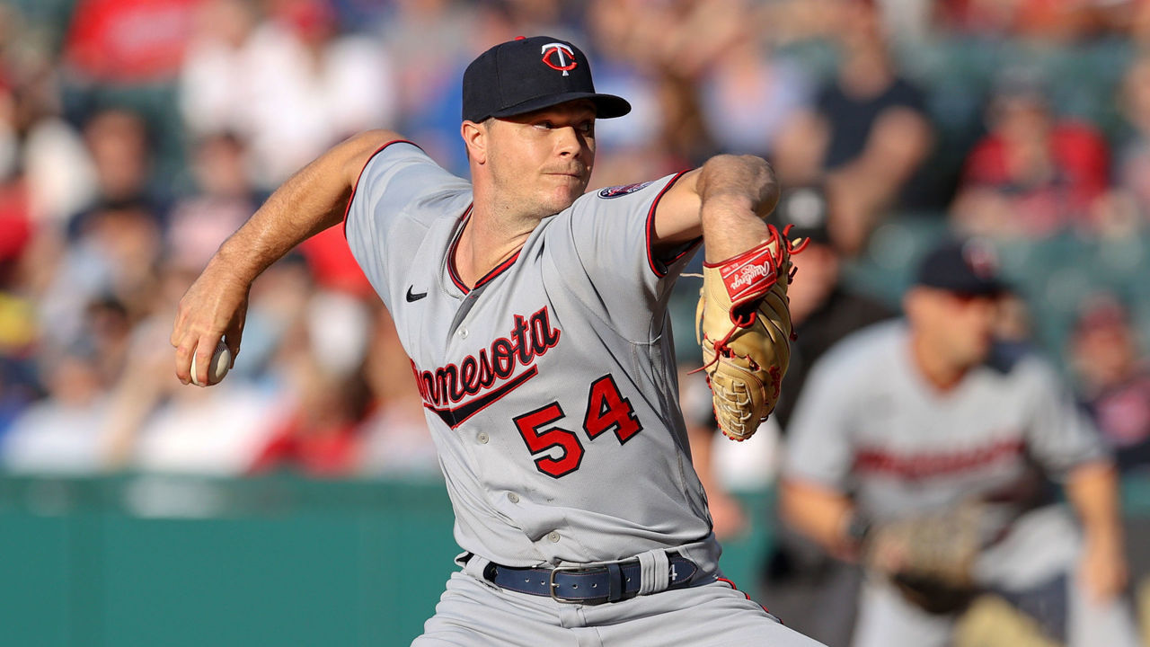 CLEVELAND, OH - JUNE 27: Minnesota Twins starting pitcher Sonny Gray (54) delivers a pitch to the plate during the first inning of the Major League Baseball game between the Minnesota Twins and Cleveland Guardians on June 27, 2022, at Progressive Field in Cleveland, OH.