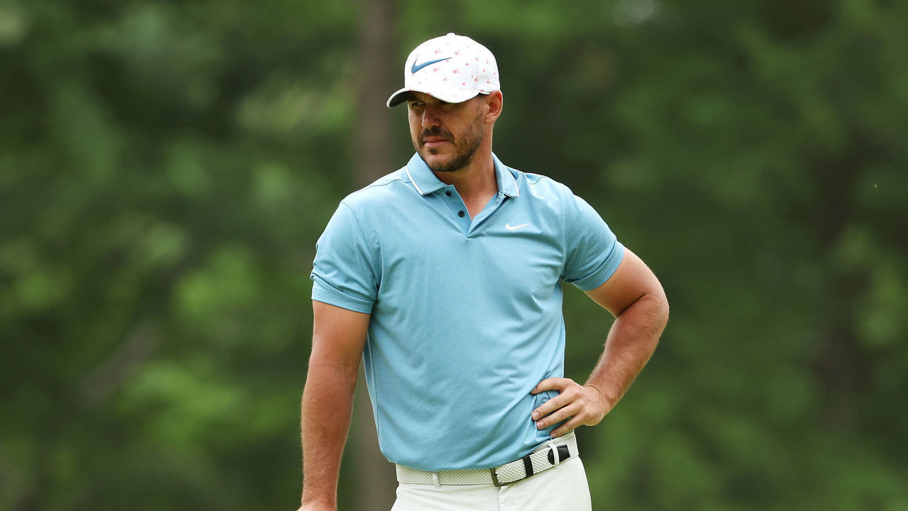 BROOKLINE, MASSACHUSETTS - JUNE 16: Brooks Koepka of the United States stands on the 14th green during round one of the 122nd U.S. Open Championship at The Country Club on June 16, 2022 in Brookline, Massachusetts.