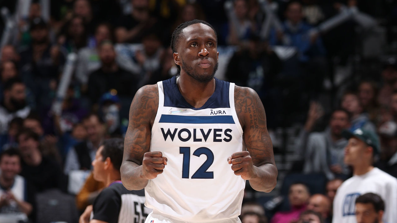 MINNEAPOLIS, MN - APRIL 5: Taurean Prince #12 of the Minnesota Timberwolves celebrates during the game against the Washington Wizards on April 5, 2022 at Target Center in Minneapolis, Minnesota. Mandatory Copyright Notice: Copyright 2022 NBAE