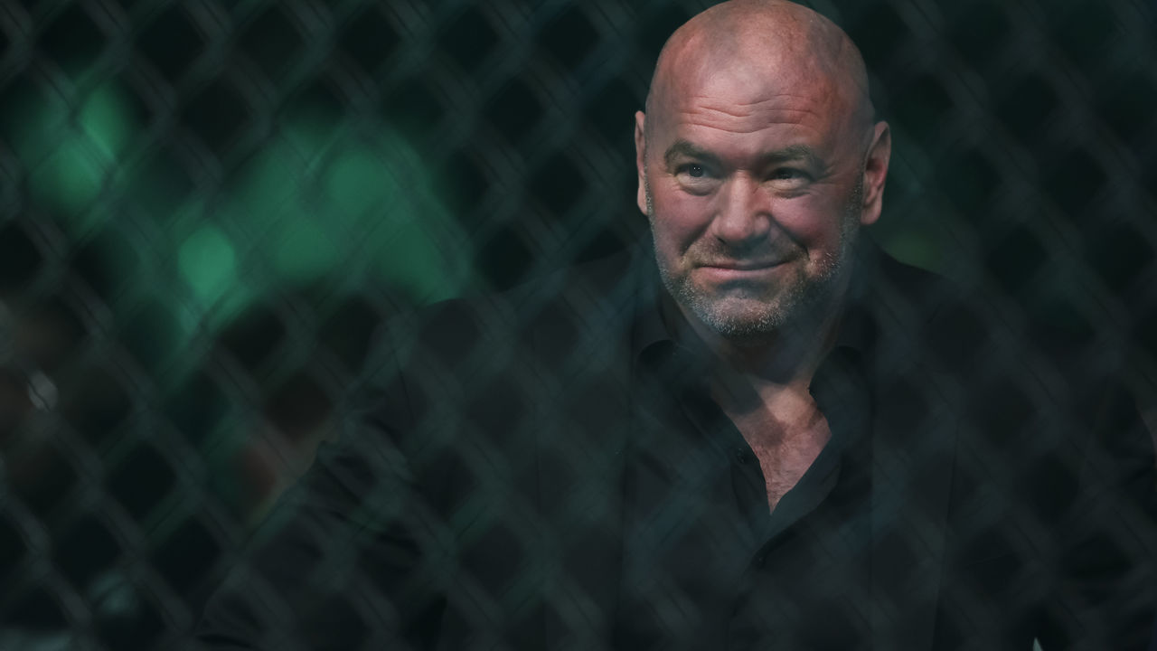 JACKSONVILLE, FLORIDA - APRIL 09: UFC President Dana White looks on during the UFC 273 event at VyStar Veterans Memorial Arena on April 09, 2022 in Jacksonville, Florida.