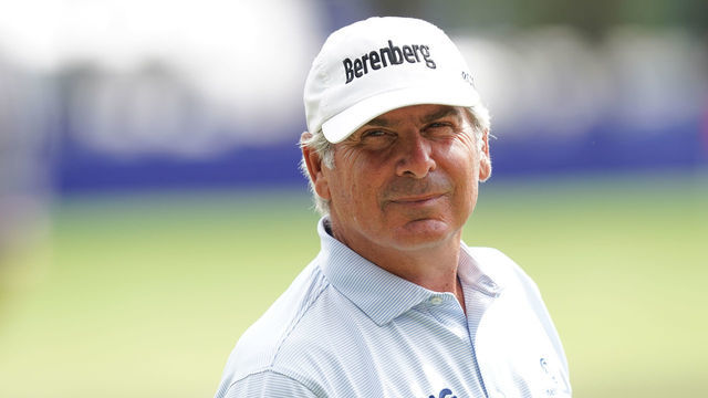 PONTE VEDRA BEACH - OCTOBER 08: Fred Couples stands on the driving range during the first round of the PGA TOUR Champions Constellation FURYK & FRIENDS presented by Circle K at Timuquana Country Club on October 8, 2021 in Jacksonville, Florida.