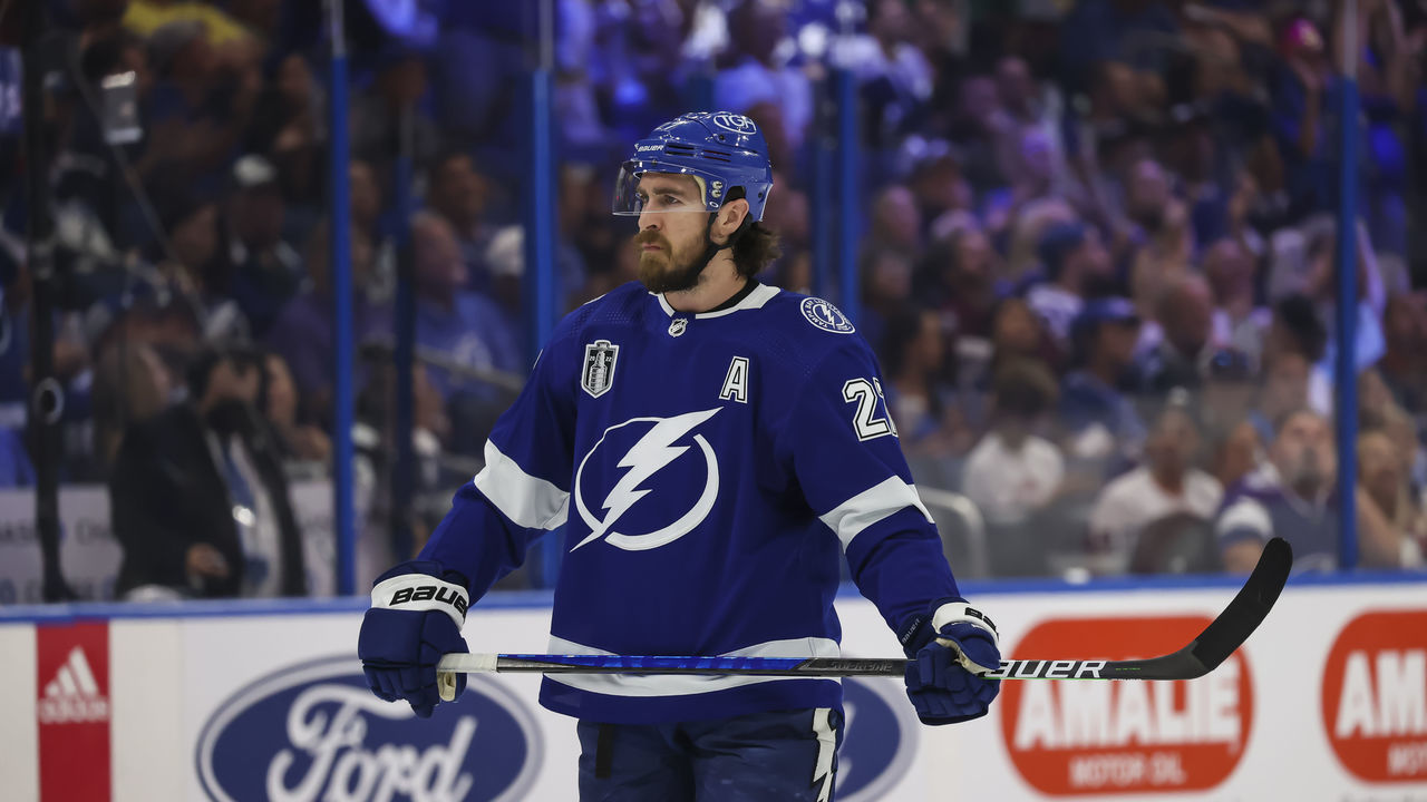 TAMPA, FL - JUNE 26: Ryan McDonagh #27 of the Tampa Bay Lightning skates against the Colorado Avalanche during first period in Game Six of the 2022 Stanley Cup Final at Amalie Arena on June 26, 2022 in Tampa, Florida.