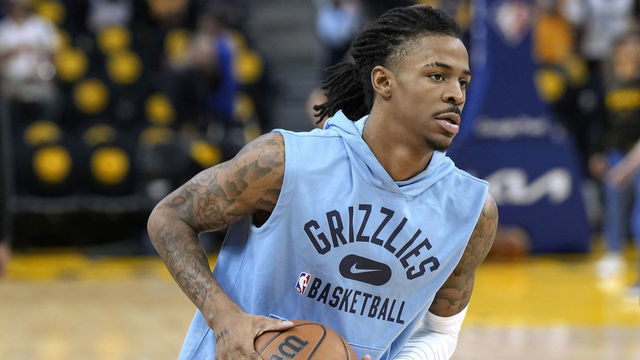 SAN FRANCISCO, CALIFORNIA - MAY 07: Ja Morant #12 of the Memphis Grizzlies warms up prior to playing the Golden State Warriors in Game Three of the Western Conference Semifinals of the NBA Playoffs at Chase Center on May 07, 2022 in San Francisco, California.