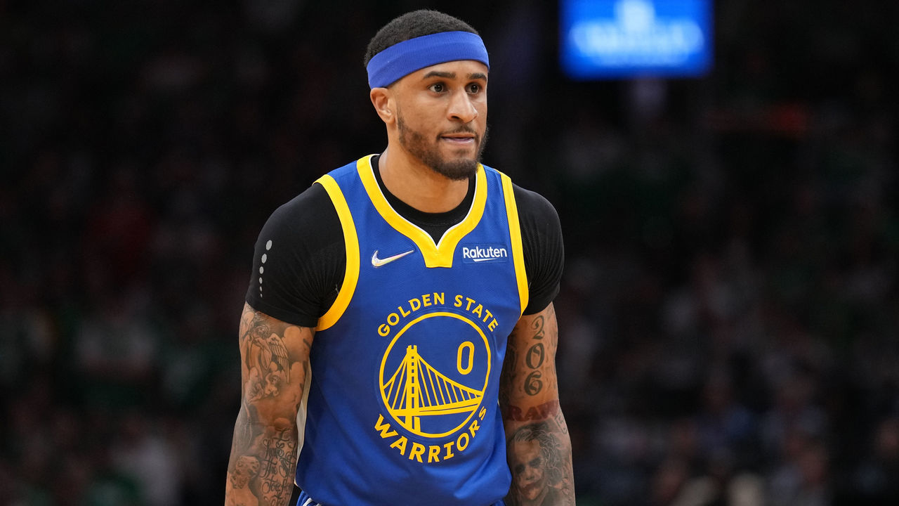 BOSTON, MA - JUNE 16: Gary Payton II #0 of the Golden State Warriors looks on during Game Six of the 2022 NBA Finals on June 16, 2022 at TD Garden in Boston, Massachusetts. NOTE TO USER: User expressly acknowledges and agrees that, by downloading and or using this photograph, user is consenting to the terms and conditions of Getty Images License Agreement. Mandatory Copyright Notice: Copyright 2022 NBAE
