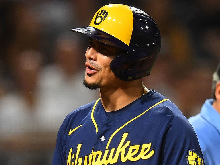 Brewers' Willy Adames exits game, hospitalized after being hit by a foul  ball