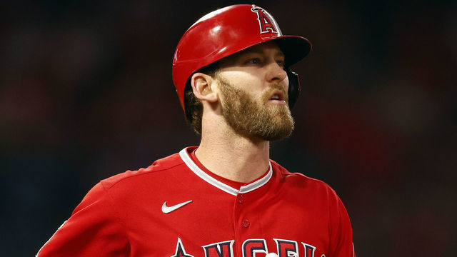 ANAHEIM, CALIFORNIA - JUNE 25: Taylor Ward #3 of the Los Angeles Angels in the third inning at Angel Stadium of Anaheim on June 25, 2022 in Anaheim, California.
