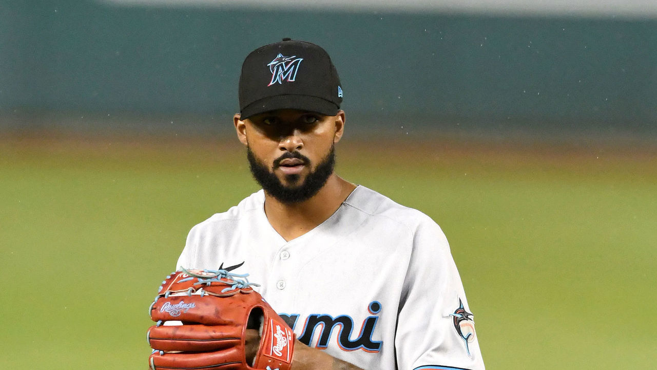 WASHINGTON, DC - APRIL 26: Sandy Alcantara #22 of the Miami Marlins pitches during a baseball game against the Washington Nationals at Nationals Park on April 26, 2022 in Washington, DC.