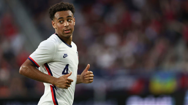 CINCINNATI, OH - JUNE 01: Tyler Adams of USA / United States of America during an international friendly between United States of America / USA and Morocco at TQL Stadium on June 1, 2022 in Cincinnati, Ohio.