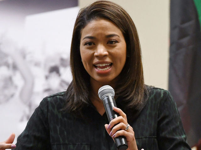 LAS VEGAS, NEVADA - JUNE 24: Nevada Gaming Control Board Chairwoman Sandra Douglass-Morgan speaks at the Solutions, Strategies & Service Summit on race and policing hosted by Clark County Commissioner Lawrence Weekly at the Dr. William U. Pearson Community Center on June 24, 2020 in Las Vegas, Nevada. Marches and rallies have been held in dozens of cities across the country since the killing of George Floyd by a police officer in Minneapolis on May 25.