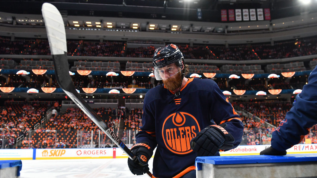 EDMONTON, AB - JUNE 6: Duncan Keith #2 of the Edmonton Oilers steps off the ice prior to Game Four of the Western Conference Finals of the 2022 Stanley Cup Playoffs against the Colorado Avalanche on June 6, 2022 at Rogers Place in Edmonton, Alberta, Canada.