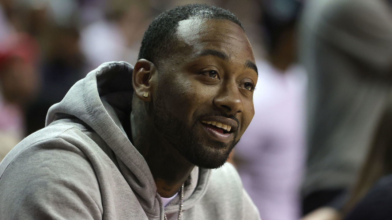 LAS VEGAS, NEVADA - JULY 07: NBA player John Wall attends a game between the Houston Rockets and the Orlando Magic during the 2022 NBA Summer League at the Thomas & Mack Center on July 07, 2022 in Las Vegas, Nevada.