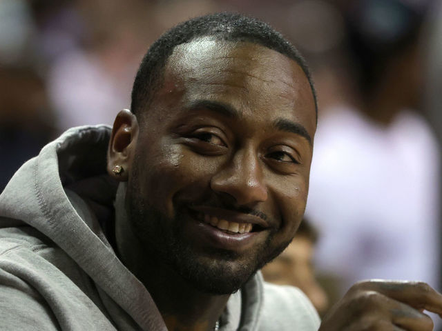 LAS VEGAS, NEVADA - JULY 07: NBA player John Wall attends a game between the Houston Rockets and the Orlando Magic during the 2022 NBA Summer League at the Thomas & Mack Center on July 07, 2022 in Las Vegas, Nevada.