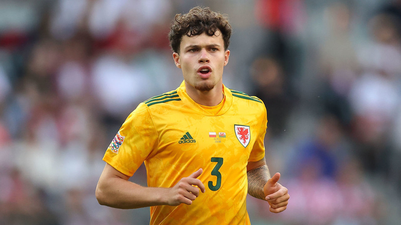 WROCLAW, POLAND - JUNE 01: Neco Williams of Wales during the UEFA Nations League League A Group 4 match between Poland and Wales at Tarczynski Arena on June 1, 2022 in Wroclaw, Poland.