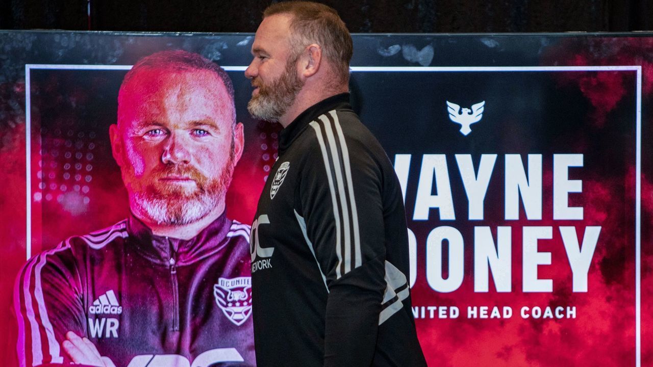 British soccer star Wayne Rooney is announced as the new Head Coach of Major League Soccer's DC United during a press conference at Audi Field in Washington, DC, on July 12, 2022. - Rooney left the Premiere League where he played for Everton and Manchester United to play for DC United in 2018. Two years later he went Derby County in the English Football League as a Player-Coach and eventually as the Manager. Rooney holds the goals scored record for both the English National Team and Manchester United.