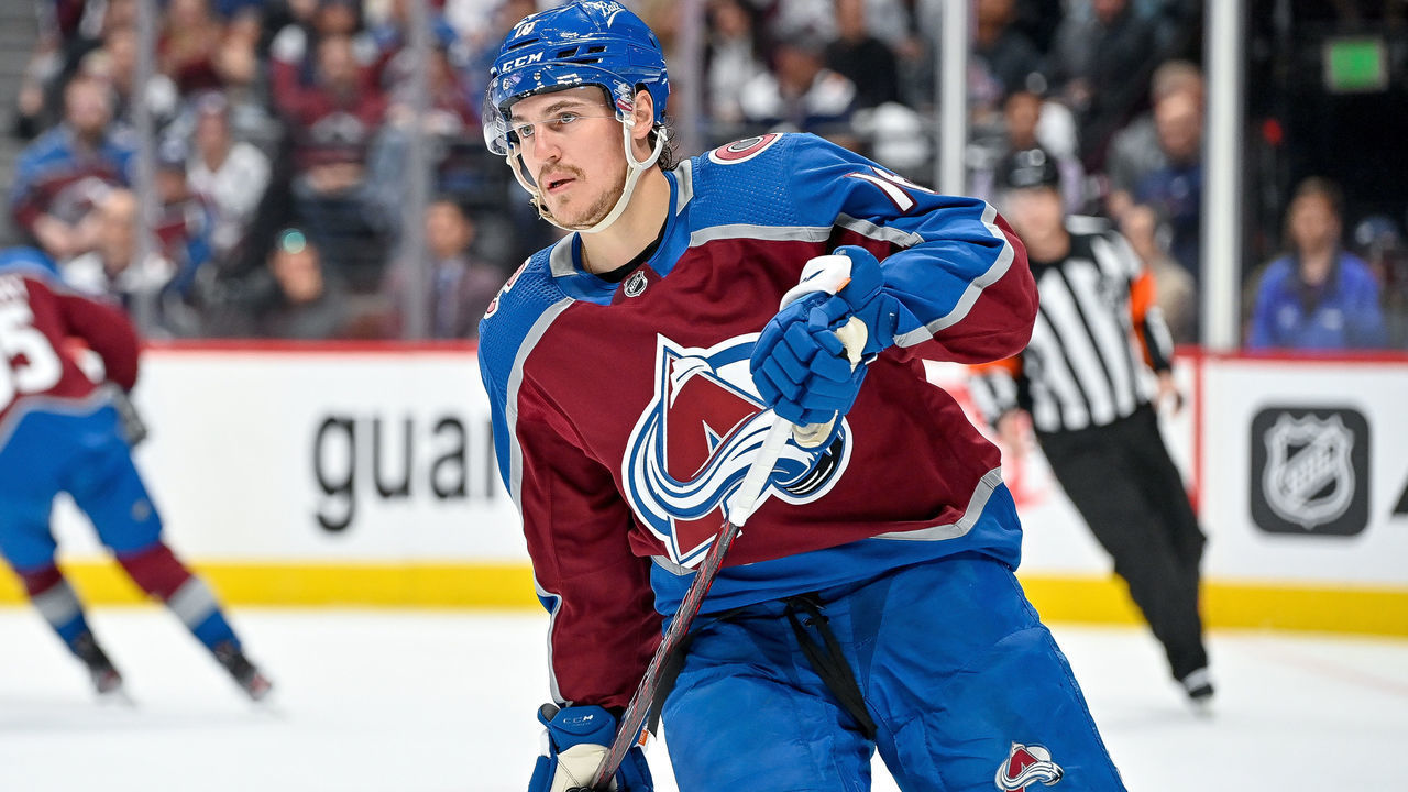 DENVER, CO - MAY 17: Colorado Avalanche right wing Nicolas Aube-Kubel (16) skates during a Stanley Cup Playoffs round 2 game between the St. Louis Blues and the Colorado Avalanche at Ball Arena in Denver, Colorado on May 17, 2022.