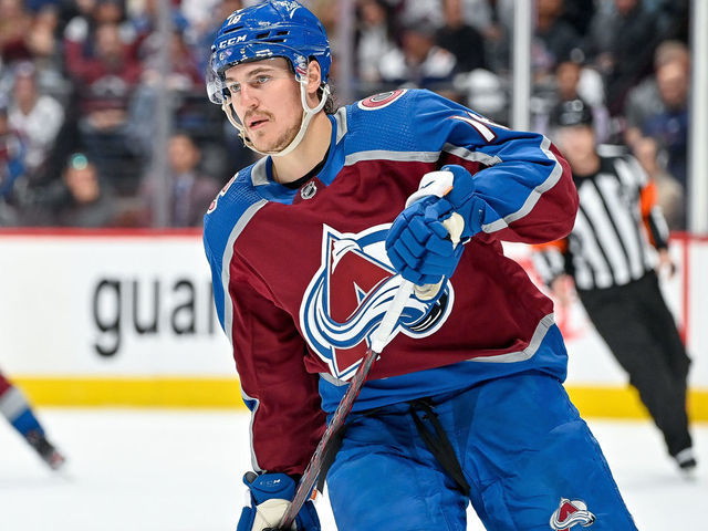 DENVER, CO - MAY 17: Colorado Avalanche right wing Nicolas Aube-Kubel (16) skates during a Stanley Cup Playoffs round 2 game between the St. Louis Blues and the Colorado Avalanche at Ball Arena in Denver, Colorado on May 17, 2022.
