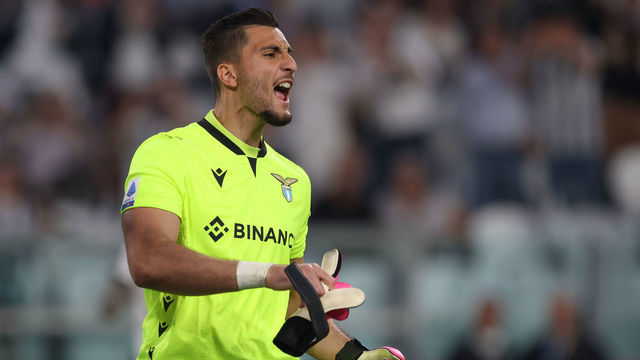TURIN, ITALY - MAY 16: Thomas Strakosha of SS Lazio reacts during the Serie A match between Juventus and SS Lazio at Allianz Stadium on May 16, 2022 in Turin, Italy.