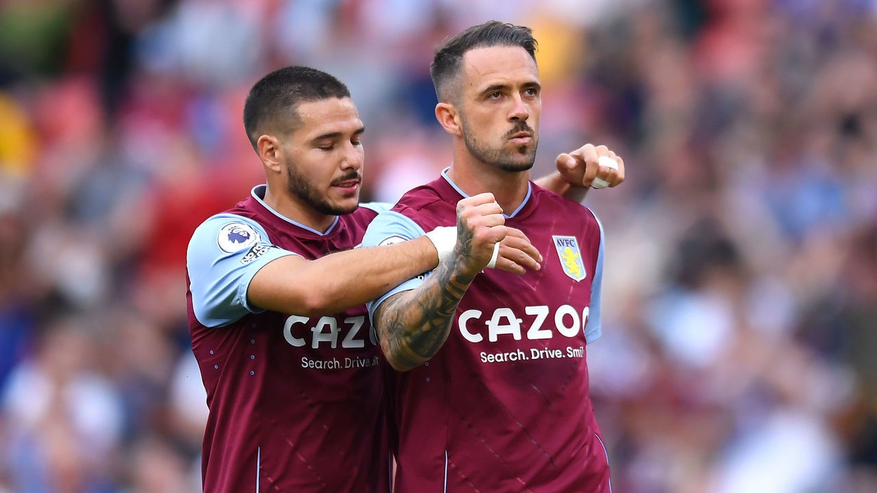BRISBANE, AUSTRALIA - JULY 17: Danny Ings of Aston Villa celebrates scoring a goal during the 2022 Queensland Champions Cup match between Aston Villa and Leeds United at Suncorp Stadium on July 17, 2022 in Brisbane, Australia.