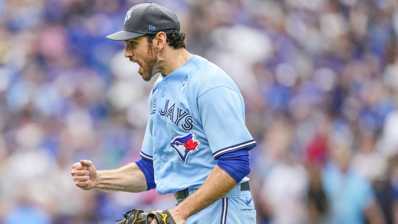 An image of Jordan Romano of the Toronto Blue Jays is visible on the  News Photo - Getty Images