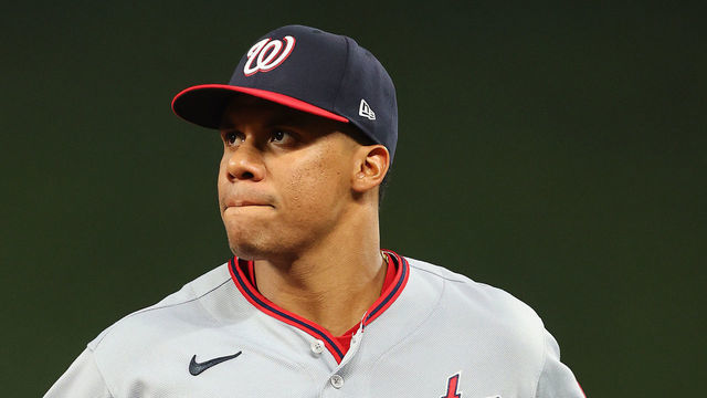 MIAMI, FLORIDA - MAY 16: Juan Soto #22 of the Washington Nationals in action against the Miami Marlins at loanDepot park on May 16, 2022 in Miami, Florida.