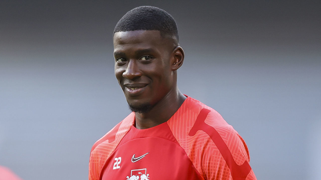 21 July 2022, Saxony, Leipzig: Soccer: Test matches, RB Leipzig - FC Liverpool at the Red Bull Arena. Leipzig's player Nordi Mukiele. Photo: Jan Woitas/dpa
