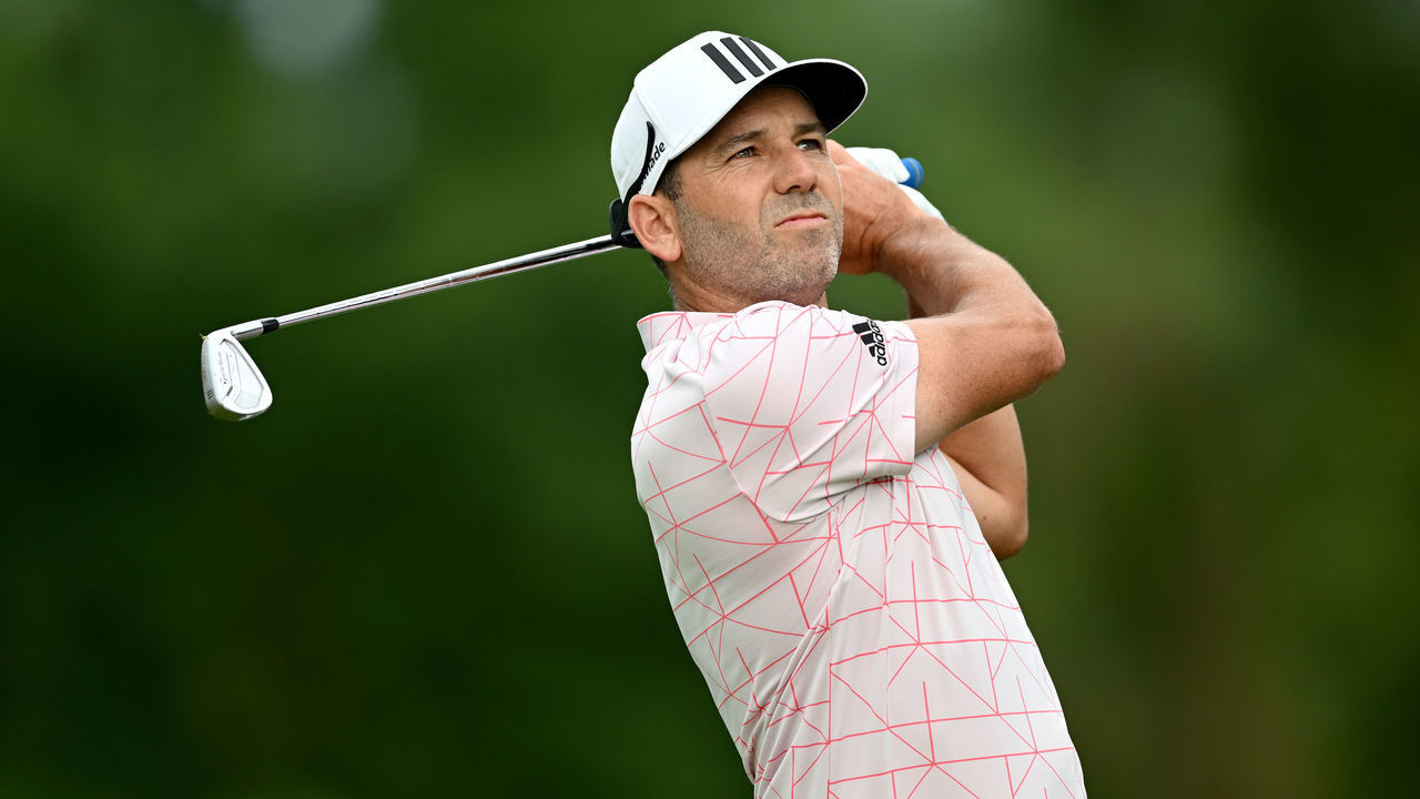 MUNICH, GERMANY - JUNE 24: Sergio Garcia of Spain on the 12th tee during the second round of the BMW International Open at Golfclub Munchen Eichenried on June 24, 2022 in Munich, Germany.