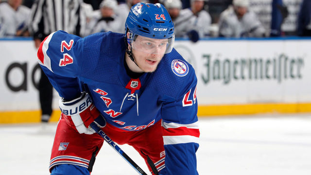 NEW YORK, NY - JUNE 09: Kaapo Kakko #24 of the New York Rangers skates against the Tampa Bay Lightning in Game Five of the Eastern Conference Final of the 2022 Stanley Cup Playoffs at Madison Square Garden on June 9, 2022 in New York City.