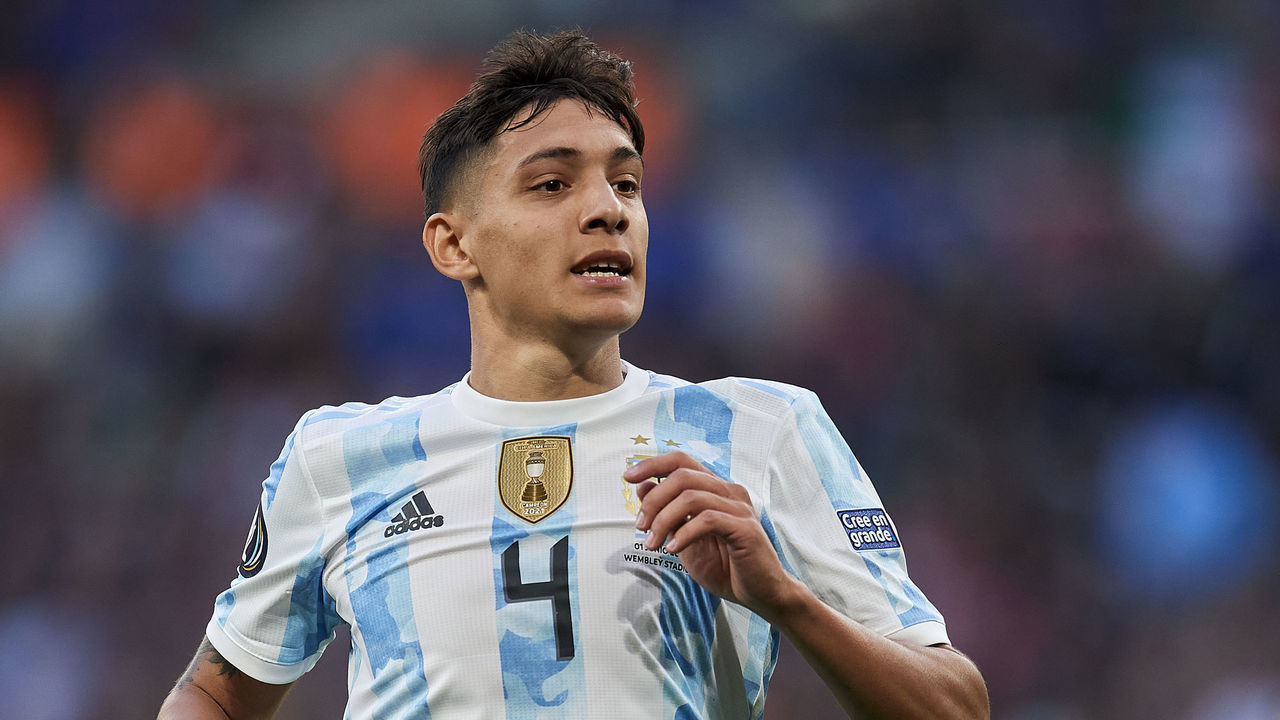 Nahuel Molina (Udinese Calcio) of Argentina during the Finalissima 2022 match between Argentina and Italy at Wembley Stadium on June 1, 2022 in London, England.