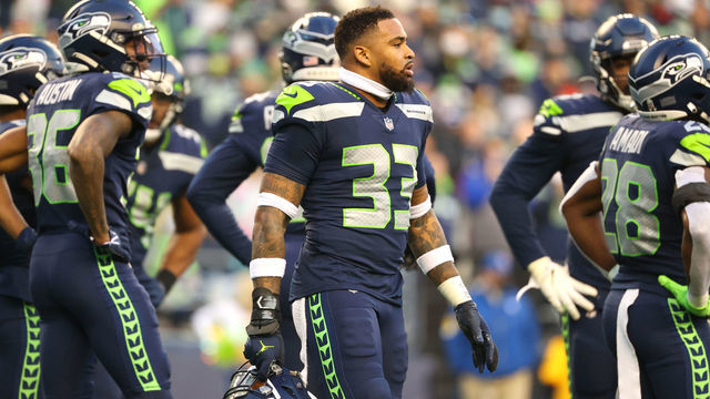 SEATTLE, WASHINGTON - NOVEMBER 21: Jamal Adams #33 of the Seattle Seahawks looks on against the Arizona Cardinals during the fourth quarter at Lumen Field on November 21, 2021 in Seattle, Washington.
