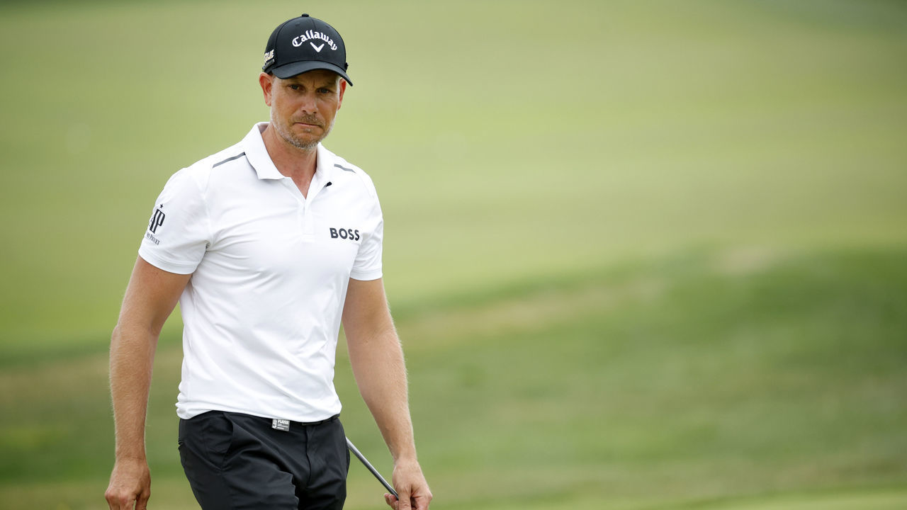 BEDMINSTER, NEW JERSEY - JULY 29: Henrik Stenson of Majesticks GC looks on from the tenth green during day one of the LIV Golf Invitational - Bedminster at Trump National Golf Club Bedminster on July 29, 2022 in Bedminster, New Jersey.