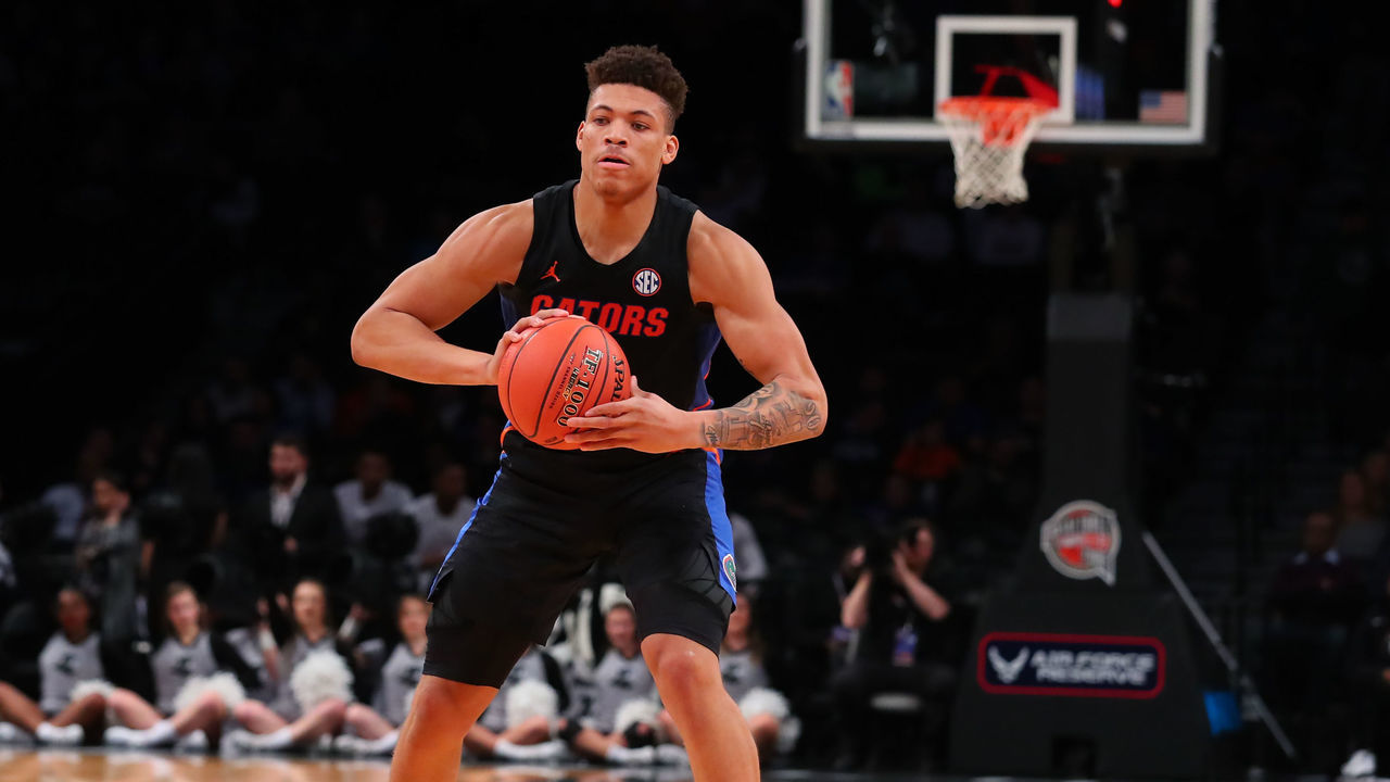 BROOKLYN, NY - DECEMBER 17: Florida Gators forward Keyontae Johnson (11) during the second half of the Air Force Reserve Basketball Hall of Fame college basketball game between the Providence Friars and the Florida Gators on December 17, 2019 at the Barclays Center in Brooklyn, NY.