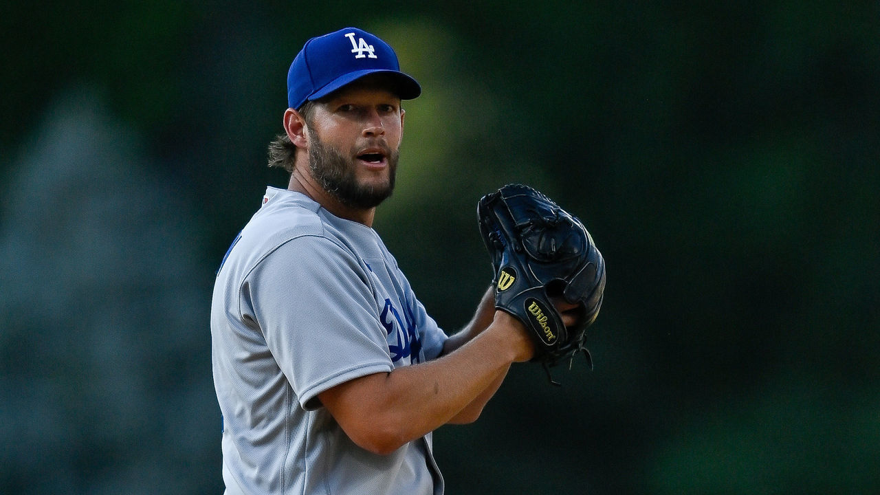DENVER, CO - JULY 30: Los Angeles Dodgers starting pitcher Clayton Kershaw (22) pitches during a game between the Los Angeles Dodgers and the Colorado Rockies at Coors Field on July 30, 2022 in Denver, Colorado.