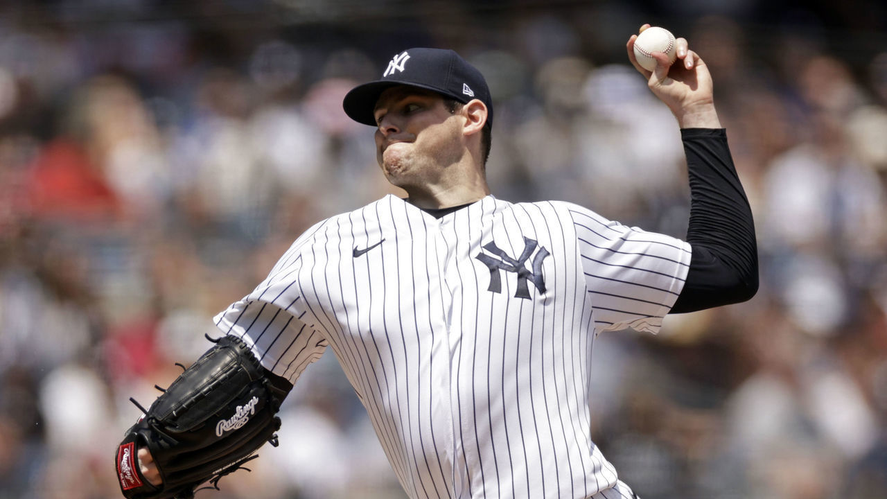 NEW YORK, NY - JULY 31: Jordan Montgomery #47 of the New York Yankees pitches against the Kansas City Royals during the first inning at Yankee Stadium on July 31, 2022 in the Bronx borough of New York City.