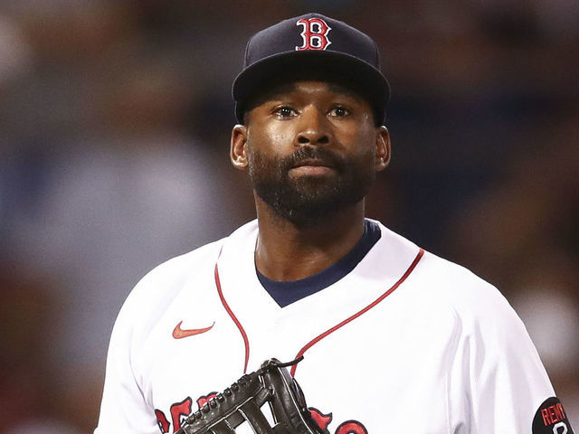 BOSTON, MA - JULY 08: Jackie Bradley Jr. #19 of the Boston Red Sox looks on in the ninth inning of a game against the New York Yankees at Fenway Park on July 8, 2022 in Boston, Massachusetts.