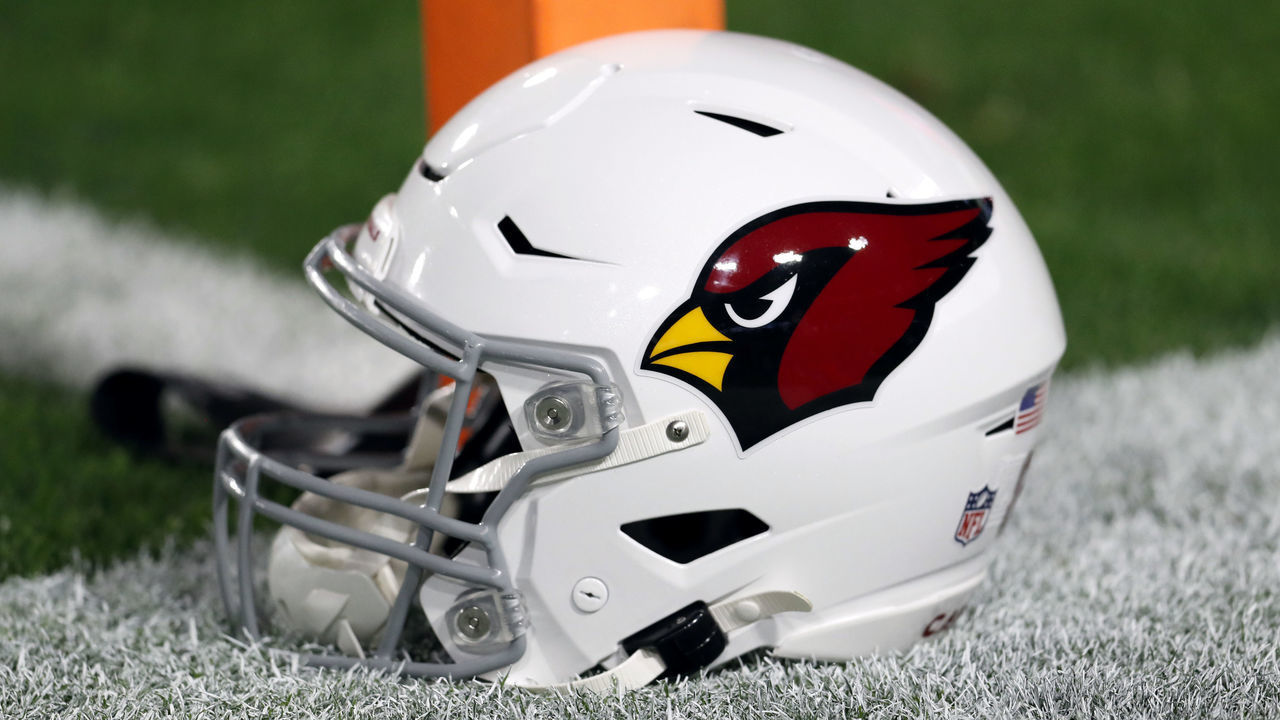 GLENDALE, ARIZONA - DECEMBER 25: A detail view of an Arizona Cardinals helmet before the game against the Indianapolis Colts at State Farm Stadium on December 25, 2021 in Glendale, Arizona. The Colts beat the Cardinals 22-16.