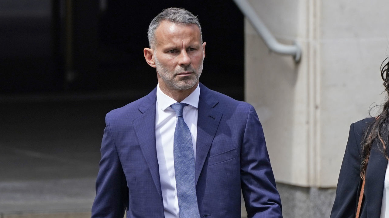 Former Manchester United footballer Ryan Giggs leaves Manchester Crown Court where he pleaded not guilty to assaulting two women and controlling or coercive behaviour. Picture date: Friday July 23, 2021.