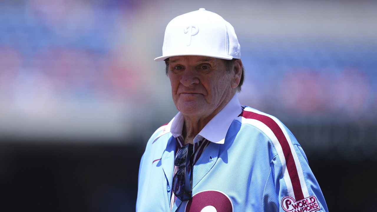 PHILADELPHIA, PA - AUGUST 07: Former Philadelphia Phillies player Pete Rose looks on against the Washington Nationals at Citizens Bank Park on August 7, 2022 in Philadelphia, Pennsylvania. The Phillies defeated the Nationals 13-1.
